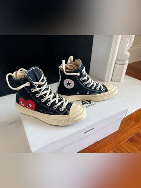 Converse Play Comme des Garçons Chuck Taylor High Top Men 3.5 Women 5.5 Sneakers